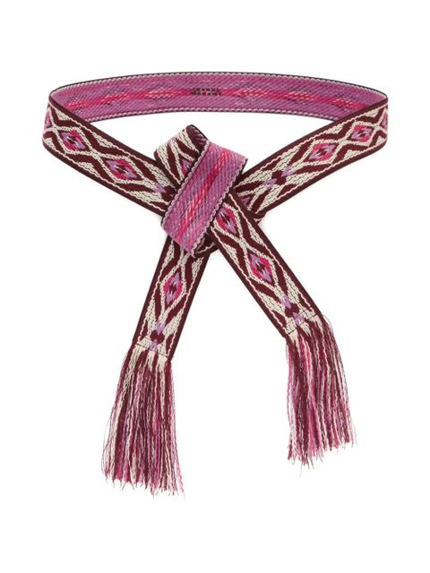 ISABEL MARANT ETKI geometric-pattern belt - Pink - zdjęcie produktu nr 1