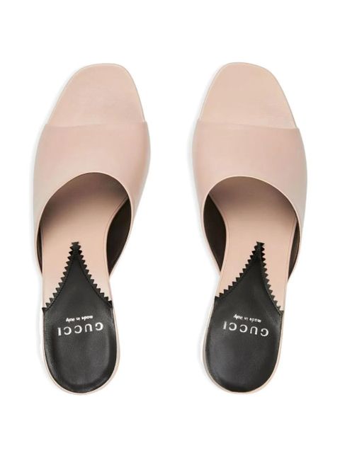 Gucci 70mm GG signature Interlocking G heel sandals - Neutrals