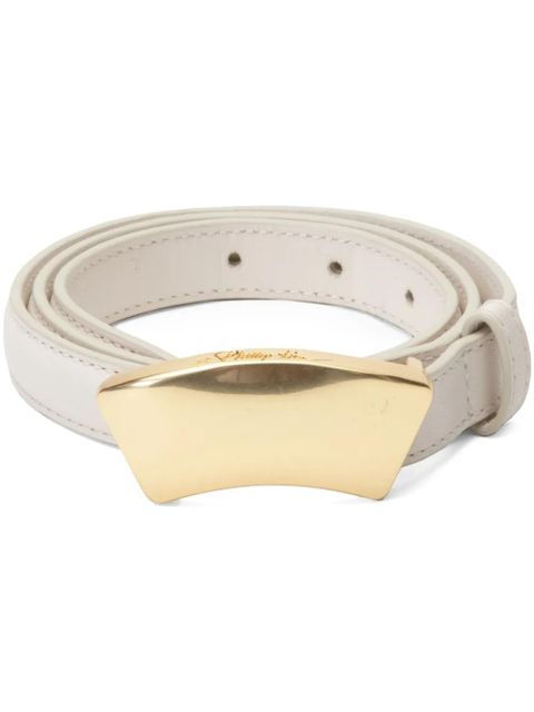 3.1 Phillip Lim ID leather belt - White - zdjęcie produktu nr 1