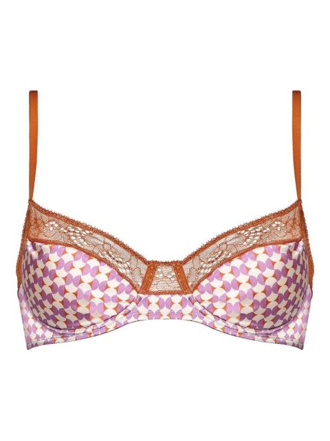 ERES Stereo geometric-print bra - Purple - zdjęcie produktu nr 1