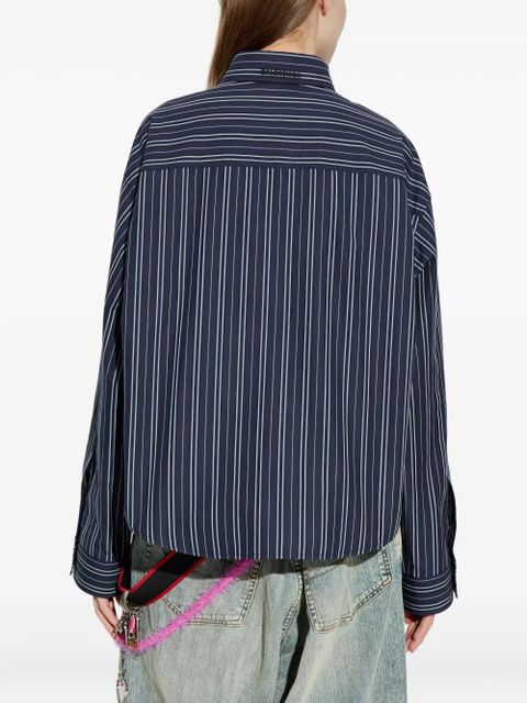 Balenciaga striped button-up shirt - Blue