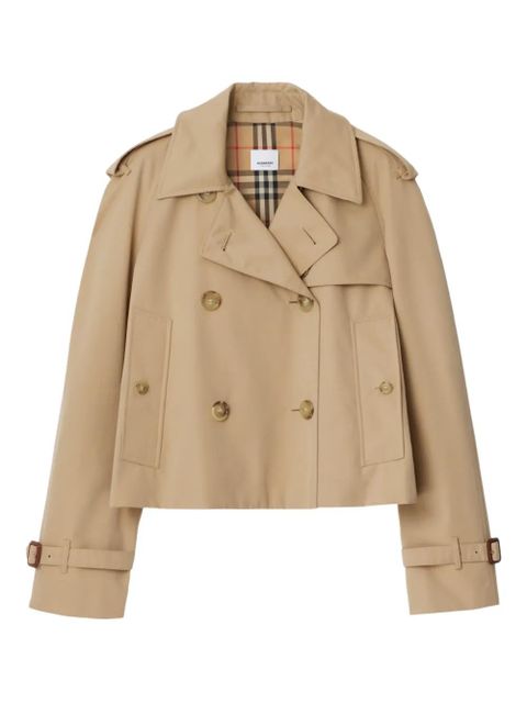 Burberry double-breasted trench jacket - Neutrals - zdjęcie produktu nr 1