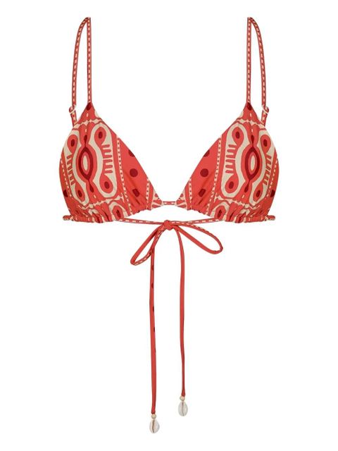 Johanna Ortiz Konibo printed biquini top - Red - zdjęcie produktu nr 1