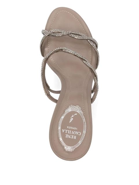 René Caovilla 80mm braided sandals - Grey