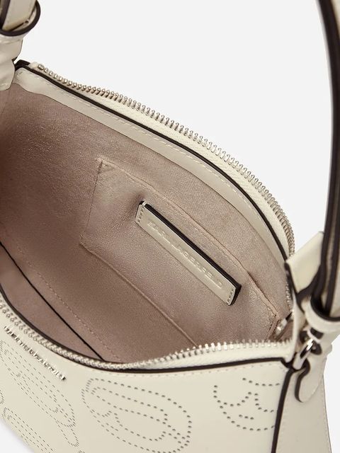 Karl Lagerfeld torebka skórzana IKON kolor biały A2W30107