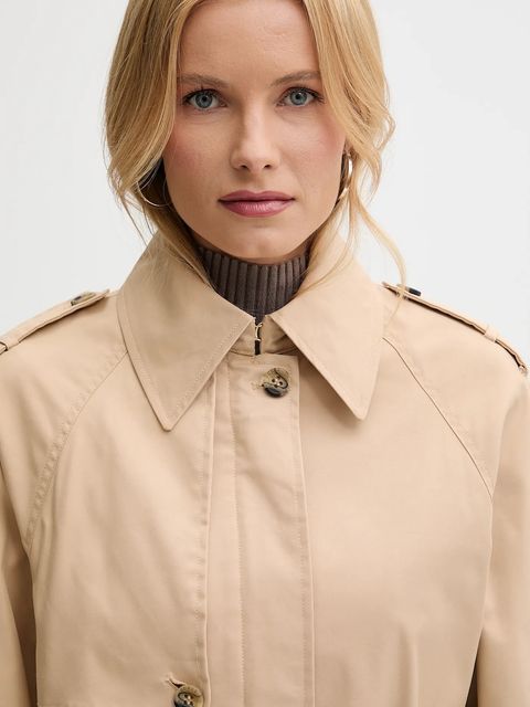 Guess kurtka RAPHAELLE damski kolor beżowy przejściowa W5YL01 WHDF1