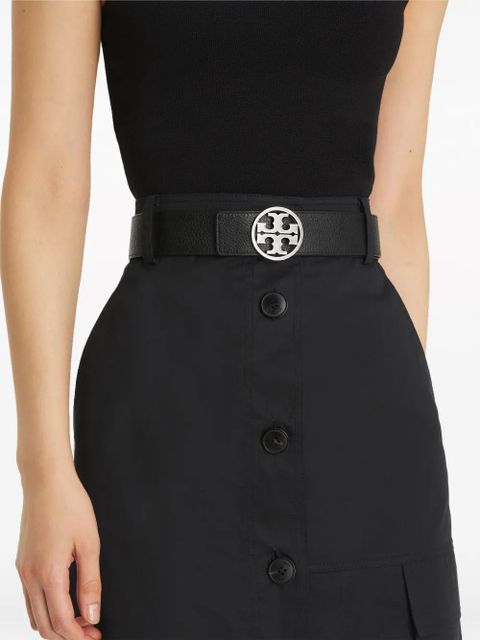 Tory Burch Miller reversible leather belt - Grey