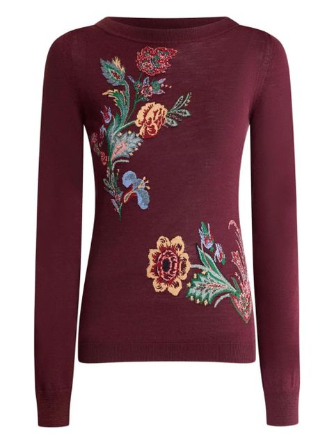 ETRO jacquard floral-embroidered sweater - zdjęcie produktu nr 1
