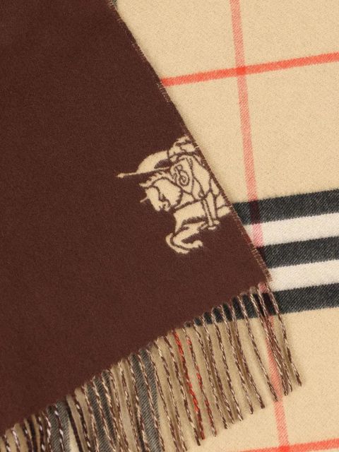 Burberry knight-logo check scarf - Brown - zdjęcie produktu nr 2