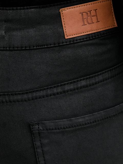 Pedro del Hierro spodnie damskie kolor czarny dzwony high waist 7602532