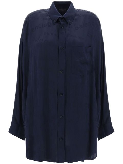 Balenciaga logo-jacquard shirt - Black