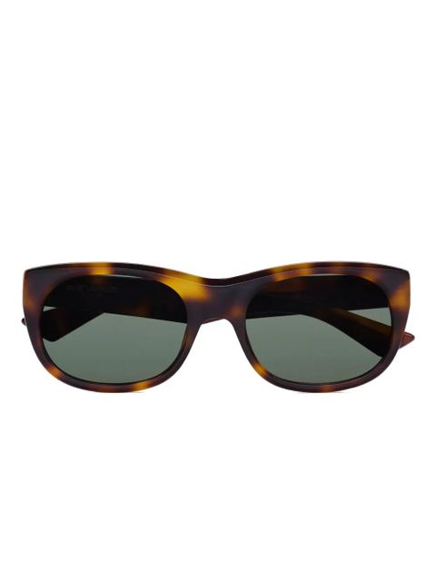 Saint Laurent Eyewear tortoiseshell round sunglasses - Brown - zdjęcie produktu nr 1