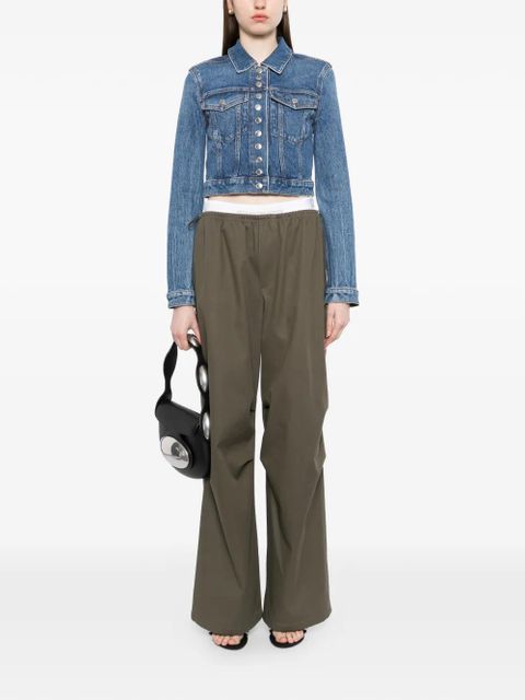 Alexander Wang logo-waistband trousers - Green - zdjęcie produktu nr 2