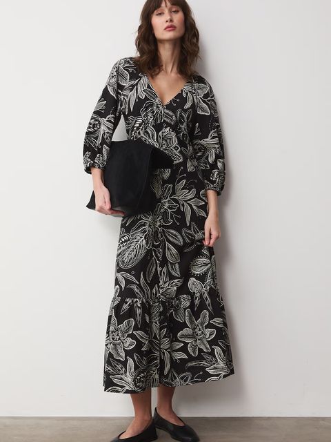 Medicine sukienka rozkloszowana z dodatkiem lnu - zdjęcie produktu nr 1