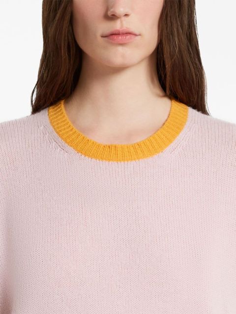 Marni colour-block cashmere jumper - Pink