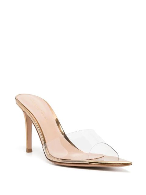 Gianvito Rossi Elle 85mm transparent sandals - Gold - zdjęcie produktu nr 2