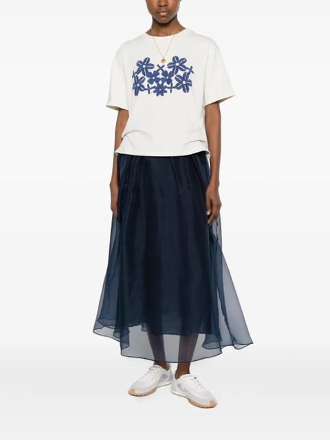 Weekend Max Mara elasticated-waist midi skirt - Blue - zdjęcie produktu nr 2
