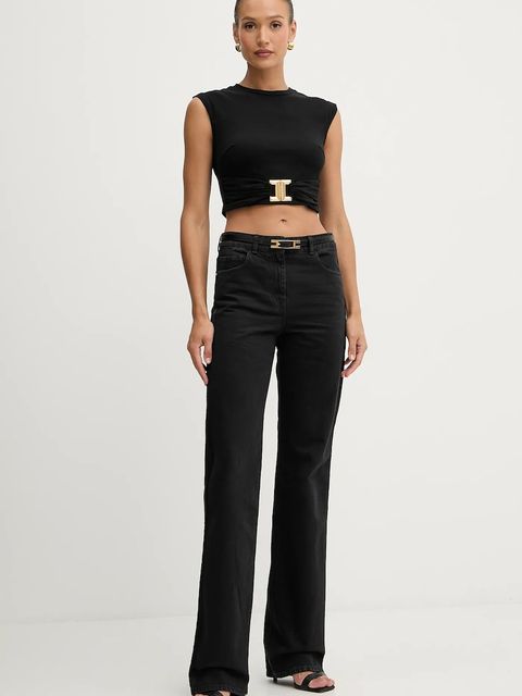 Elisabetta Franchi jeansy damskie high waist PJ13I56E2 - zdjęcie produktu nr 2