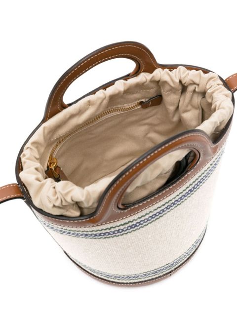 Marni Tropicalia canvas bucket bag - Neutrals