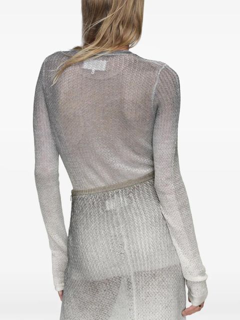 Maison Margiela semi-sheer sweater - Grey
