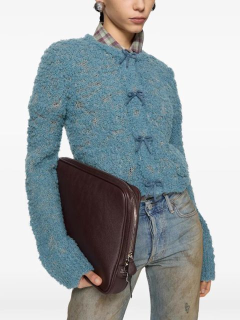 Acne Studios bow-detail cardigan - Brown