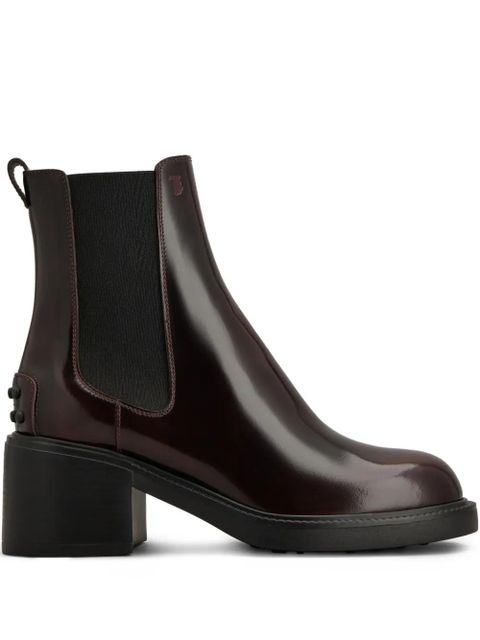 Tod's 60mm leather Chelsea boots - Red - zdjęcie produktu nr 1