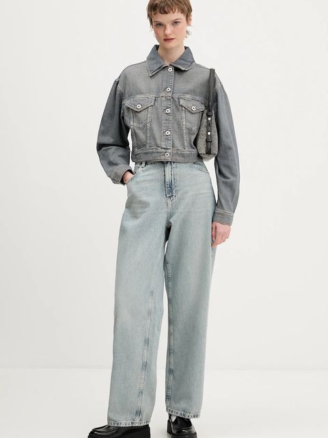 Hugo Blue kurtka jeansowa Galatea_B kolor niebieski przejściowa oversize 50553000