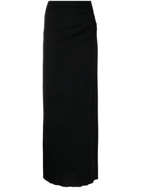 Magda Butrym plunge-detail gathered maxi skirt - Black - zdjęcie produktu nr 2