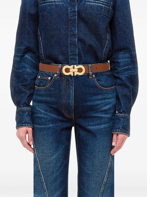 Ferragamo reversible Gancini leather belt - Brown - zdjęcie produktu nr 2