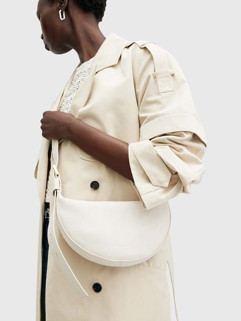 AllSaints torebka skórzana HALF MOON