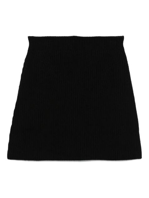 Jil Sander ribbed-knit wool mini skirt - Black - zdjęcie produktu nr 1