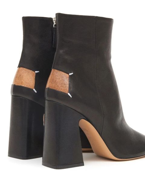 Maison Margiela Décortiqué 100mm four-stitch ankle boots - Black