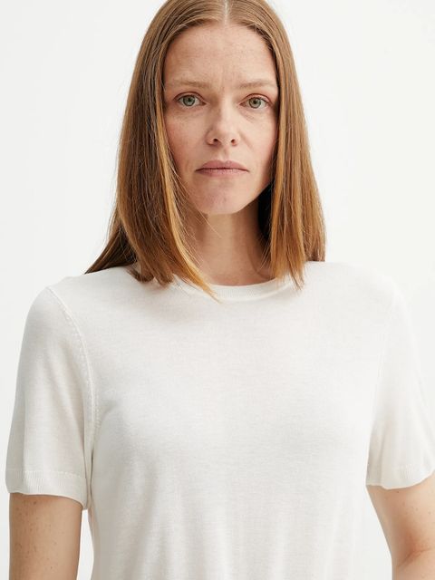 Calvin Klein t-shirt damski kolor beżowy LV044A307G