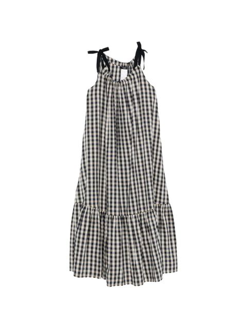 Weekend Max Mara gingham-check tiered dress - Black - zdjęcie produktu nr 1