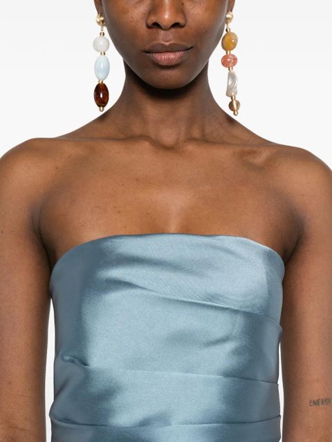 Solace London Alia strapless maxi dress - Blue