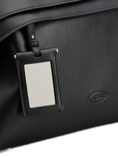 Tod's flap-detail leather shoulder bag - Black - zdjęcie produktu nr 2
