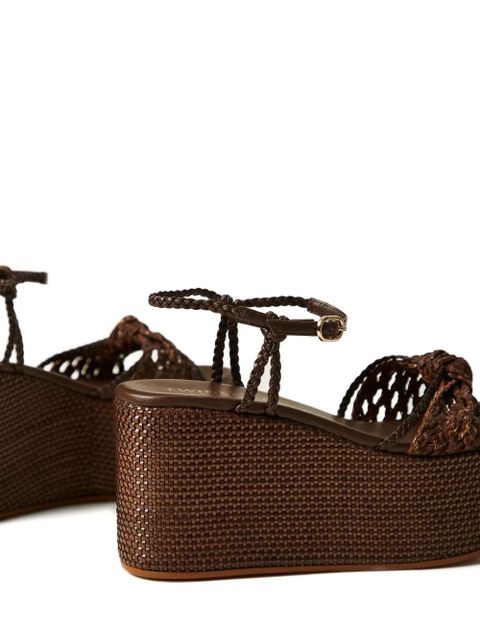 TWINSET knot-detail wedge sandals - Brown
