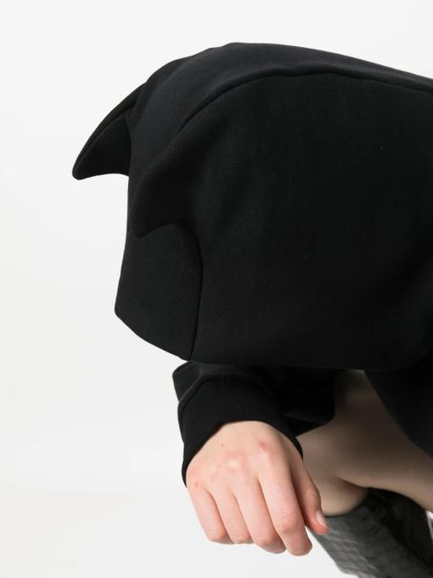 Coperni logo-print long-sleeved hoodie - Black