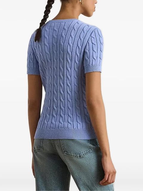 Lauren Ralph Lauren cable-knit intarsia T-shirt - Blue