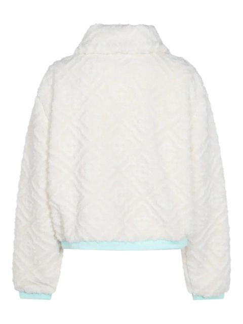 Casablanca textured zip-up jacket - White