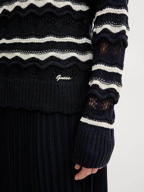 Guess sweter z domieszką lnu VALERIE