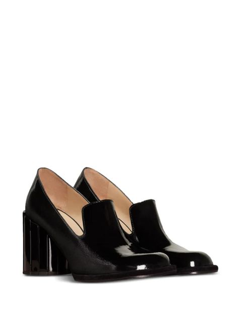AMI Paris round heel patent-leather loafers - Black - zdjęcie produktu nr 2