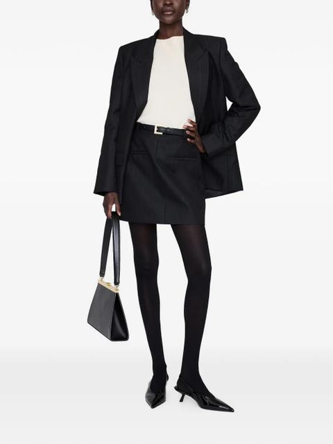 ANINE BING pinstripe mini skirt - Black