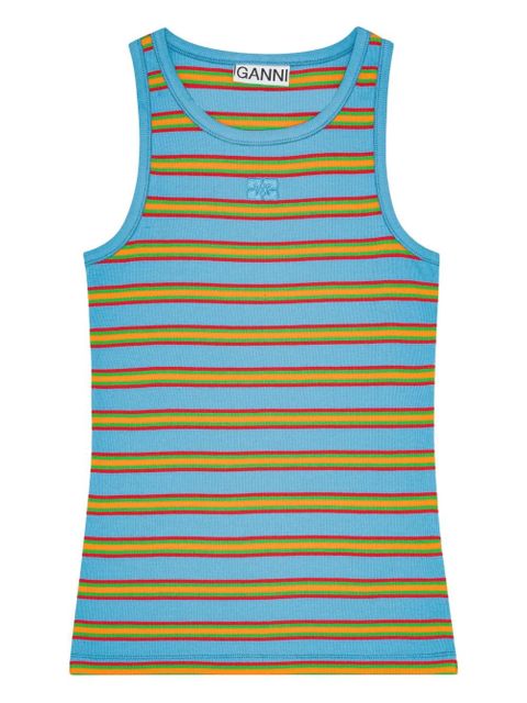 GANNI striped sleeveless top - Blue - zdjęcie produktu nr 1