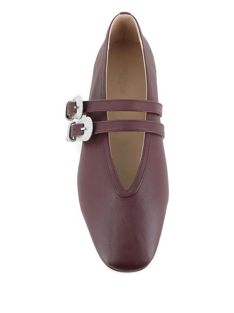 Le Monde Beryl square-toe ballet flats - Brown