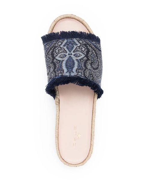 ETRO paisley open-toe sandals - Blue