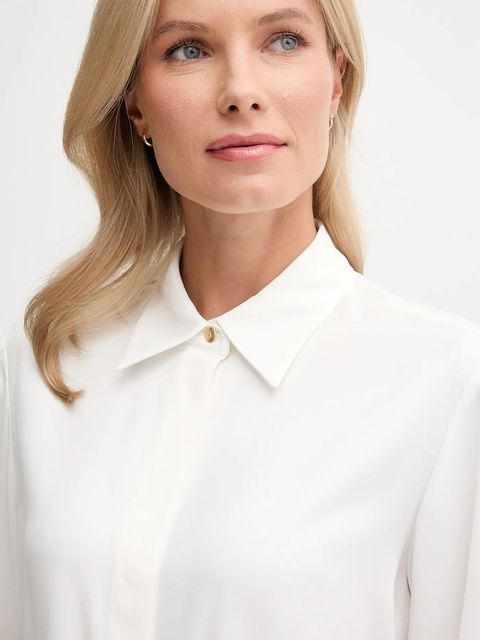 Tommy Hilfiger koszula damska kolor biały regular z kołnierzykiem klasycznym WW0WW46597