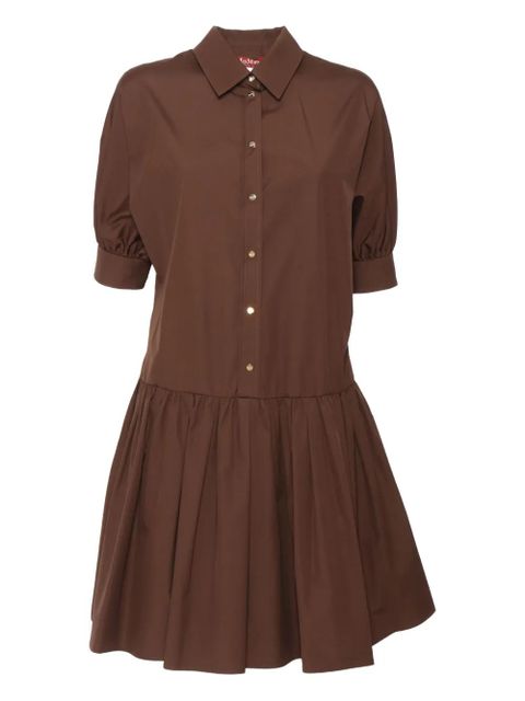 Max Mara puff-sleeve tiered dress - Brown - zdjęcie produktu nr 1