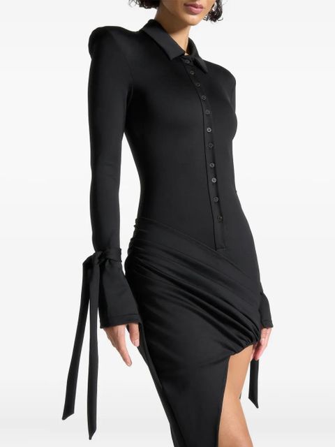 Manière De Voir Diane draped asymmetric mini dress - Black - zdjęcie produktu nr 2