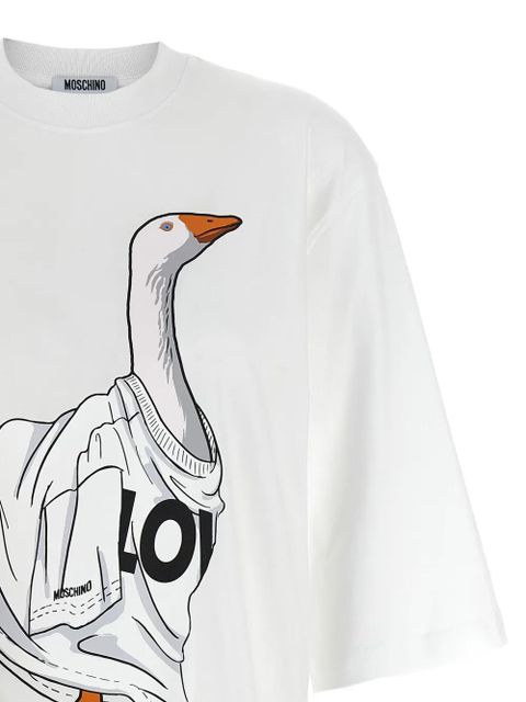 Moschino goose print crewneck t-shirt - White